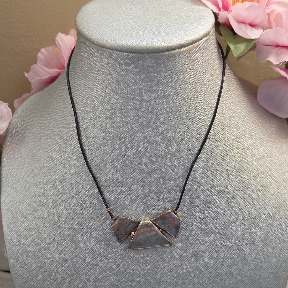 Artisan Sterling Silver Geometric Necklace